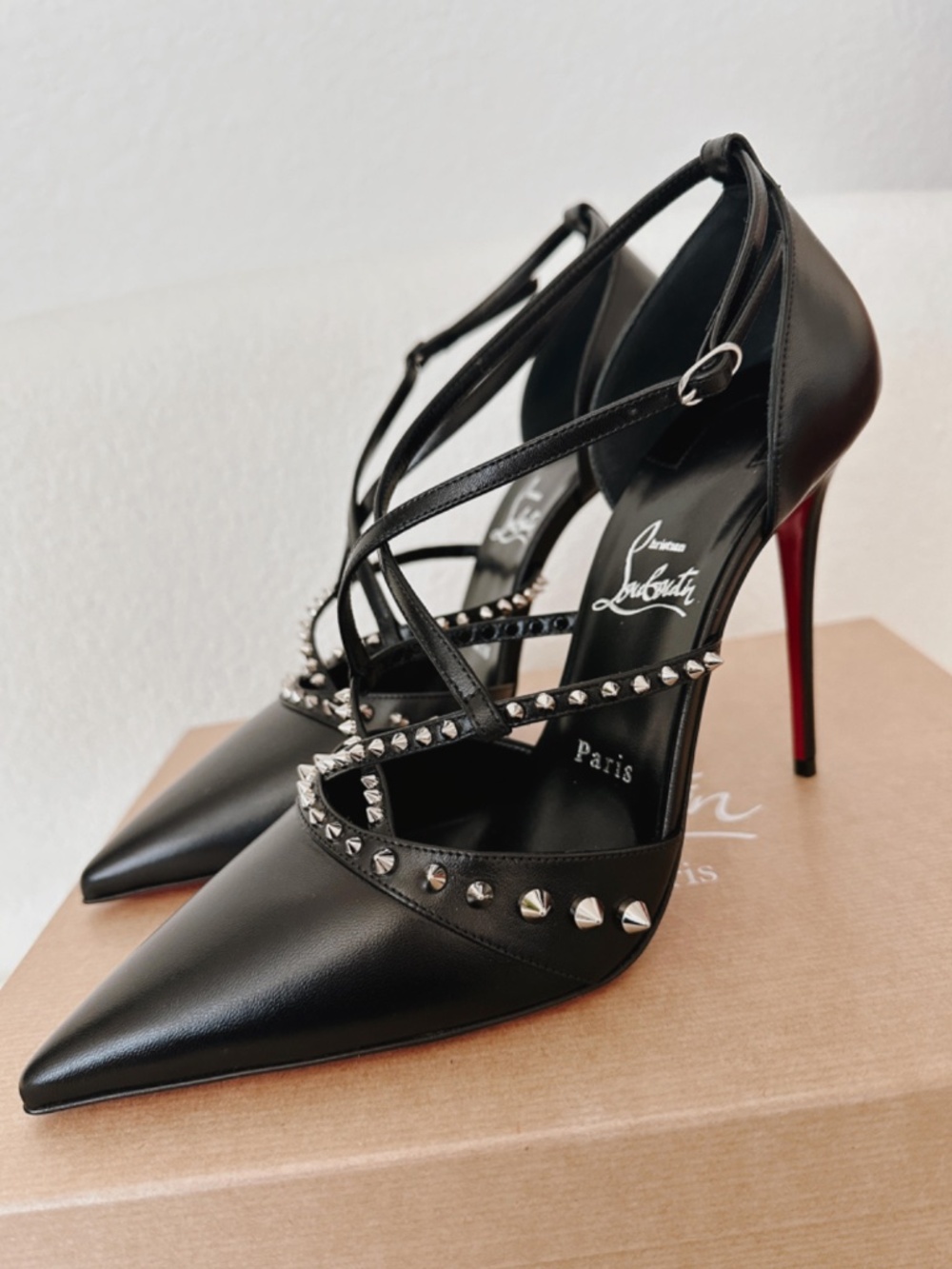 Christian louboutin tatooshka spikes pump 100